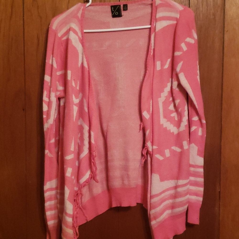 Pink cardigan